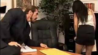 Big Titted Boss Teasing Her Horny Employee - porn video