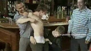 Strong sexy gay bartender punishing - porn video