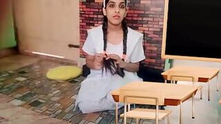 Indian Hot Fucked in Tuition Class - porn video