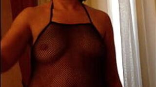 Masked Mature sucks off hubby - porn video