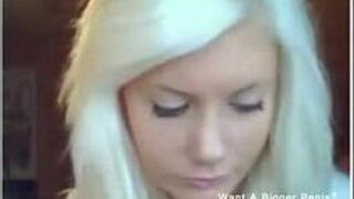 Blond chick flirting on cam - porn video