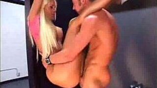 Busty blond bitch taken on the toilet - porn video