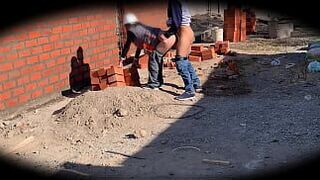security camera at construction site Engineer Nataly - porn video
