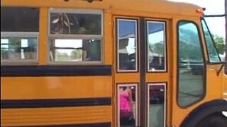 School bus driver fucking teen girl - porn video