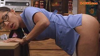 Desperate and naughty nurse will do anything just to earn money - porn video