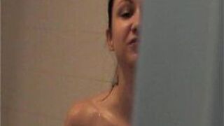Solo teasing in the shower - porn video