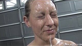Hot Babe Gets A Huge Facial - porn video
